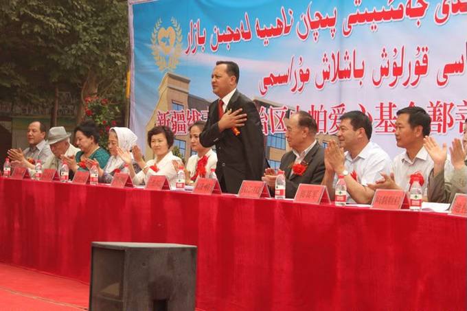 Addressing a village assembly