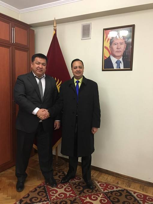 A meeting with officials abroad